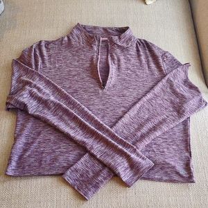 Hind running long sleeve crop top